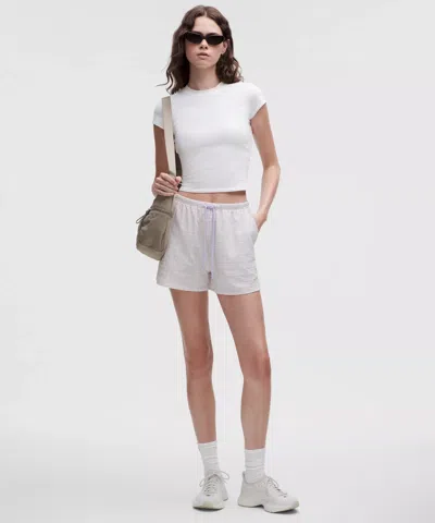 Lululemon Seersucker Check Mid-rise Pull-on Short 3"