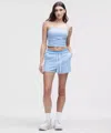 Lululemon Seersucker Check Mid-rise Pull-on Short 3"