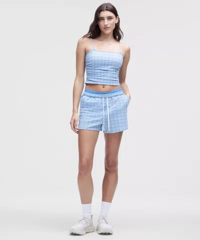 Lululemon Seersucker Check Mid-rise Pull-on Short 3"
