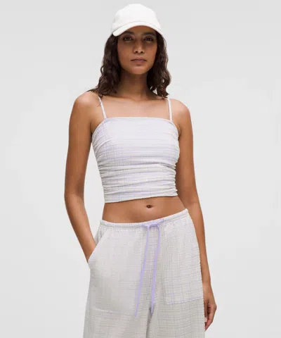 Lululemon Seersucker Check Strappy Tank Top