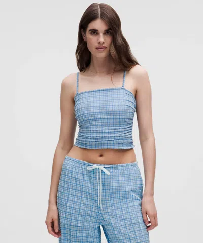 Lululemon Seersucker Check Strappy Tank Top