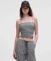 Lululemon Seersucker Check Strappy Tank Top