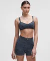 Lululemon Set Of The Month: Everlux Denim-print Bra Light Support, A/b Cup