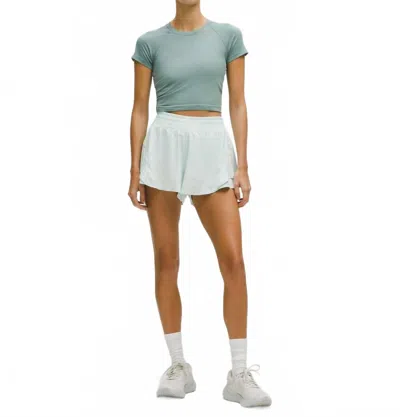 Lululemon Shake It Out High Rise Running Short In Mint Breeze In Green