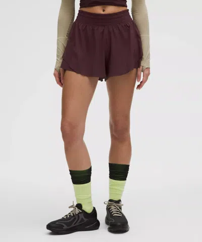 Lululemon Shake It Out High-rise Running Shorts 2.5" In Burgundy