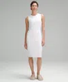 Lululemon Shirred Cotton Midi Tank Dress In White