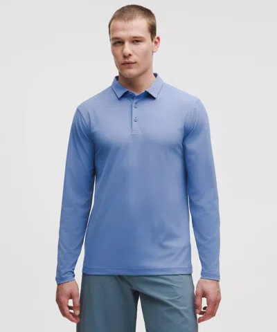 Lululemon Showzero Long-sleeve Polo Shirt In Blue
