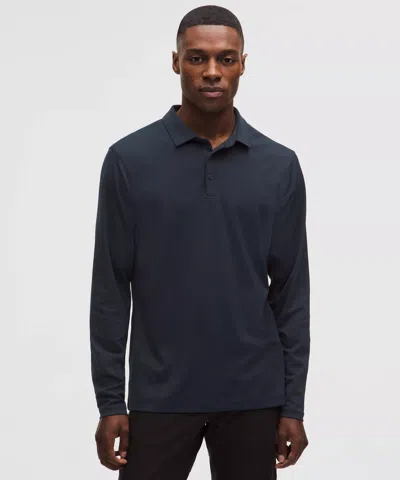 Lululemon Showzero Long-sleeve Polo Shirt In Blue