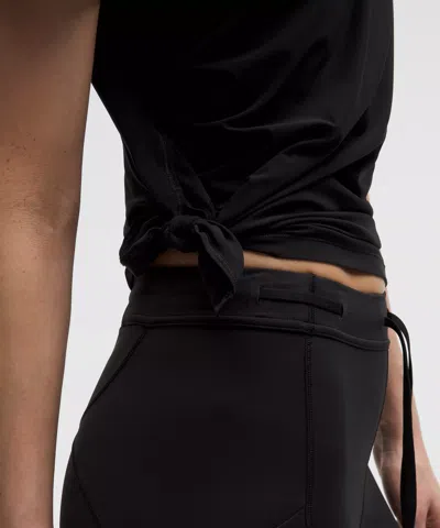 Lululemon Side-ruched Running Short-sleeve Shirt In Black