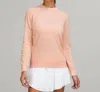 Lululemon Silk-blend Crew Sweater In Peach Satin In Multi