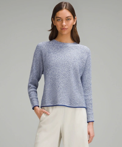 Lululemon Silk-blend Crewneck Sweater In Blue