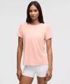 Lululemon Silk-blend Relaxed-fit Short-sleeve Shirt In Pink