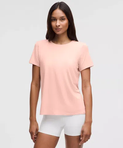 Lululemon Silk-blend Relaxed-fit Short-sleeve Shirt In Pink