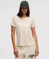 Lululemon Silk-blend Relaxed-fit Short-sleeve Shirt In White