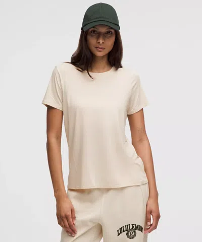 Lululemon Silk-blend Relaxed-fit Short-sleeve Shirt In White