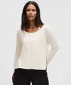 Lululemon Silkappeal Side-slit Long-sleeve Shirt In White