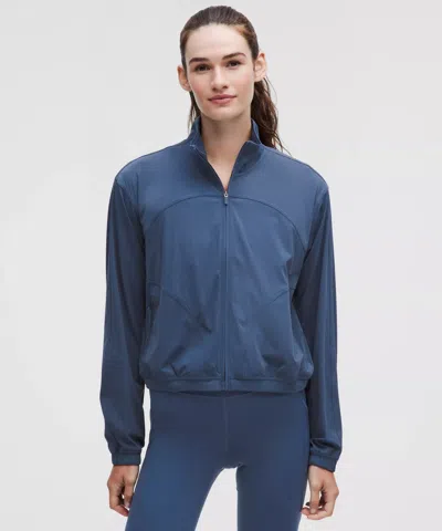 Lululemon Sleek Full-zip Running Jacket In Blue