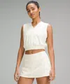 Lululemon Sleeveless Cropped Tennis Tank Top In White