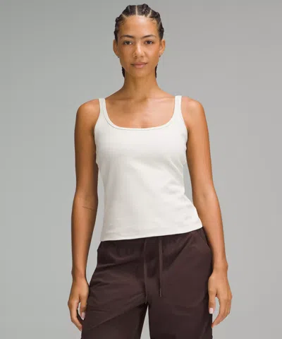 Lululemon Slim-fit Stretch Cotton Tank Top In White