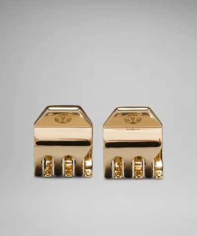 Lululemon Small Metal Claw Clips 2 Pack In Gold