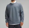 Lululemon Smooth Classic-fit Crew Sweatshirts In Grey Oasis