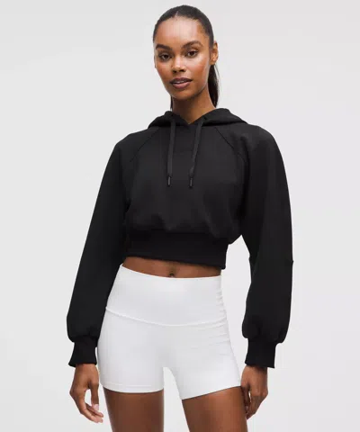 Lululemon Smooth Spacer Cropped Hoodie In Black