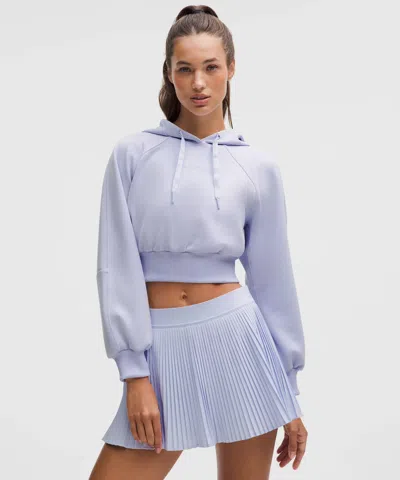Lululemon Smooth Spacer Cropped Hoodie In Blue