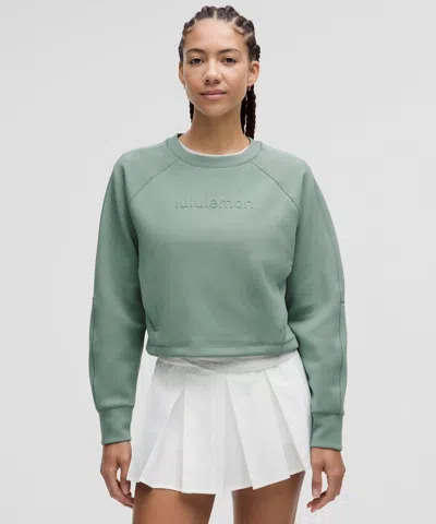 Lululemon Smooth Spacer Cropped Pullover Graphic In Green
