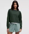Lululemon Smooth Spacer Cropped Pullover Graphic In Green