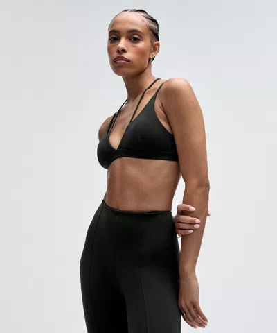 Lululemon Smoothcover Strappy Bra Light Support, A/b Cup In Black