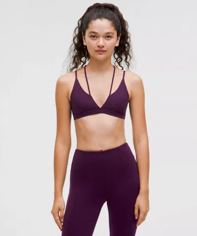 Lululemon Smoothcover Strappy Bra Light Support, A/b Cup In Purple