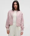 Lululemon Snap-front Collegiate Jacket In Pink