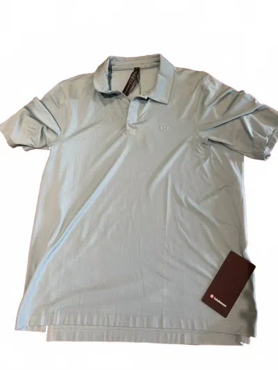 Lululemon Snap Front Performance Short Sleeve Polo In Tidal Teal In Multi