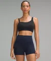 Lululemon Soft Foam Cup Asymmetrical Bra Light Support, D/dd Cup In Black