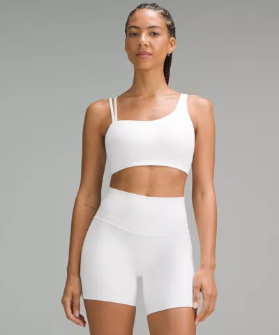 Lululemon Soft Foam Cup Asymmetrical Bra Light Support, D/dd Cup In White