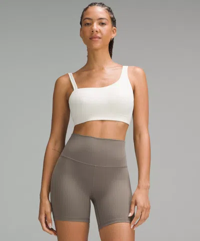 Lululemon Soft Foam Cup Asymmetrical Bra Light Support, D/dd Cup In White
