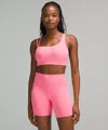 Lululemon Soft Foam Cup Asymmetrical Bra Light Support, D/dd Cup In Pink