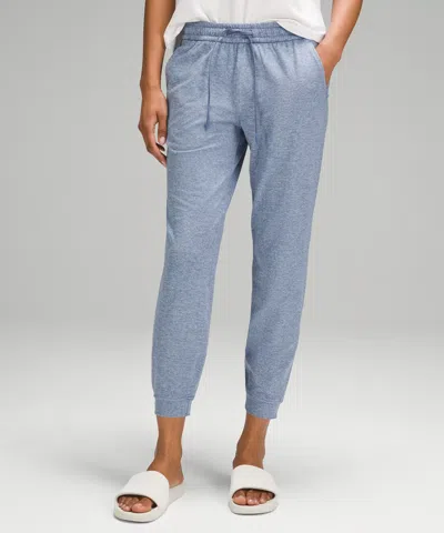 Lululemon Soft Jersey Classic-fit Mid-rise Joggers In Blue