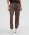 Lululemon Soft Jersey Classic-fit Mid-rise Joggers In Brown