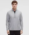 Lululemon Soft Jersey Half Zip In Gray