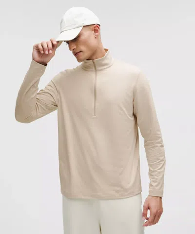 Lululemon Soft Jersey Half Zip In Neutral