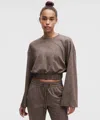 Lululemon Soft Jersey Relaxed Cinchable Crewneck Long-sleeve Shirt
