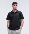 Lululemon Soft Jersey Short-sleeve Polo Shirt In Black