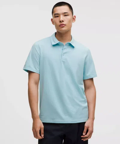 Lululemon Soft Jersey Short-sleeve Polo Shirt In Blue