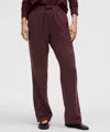 Lululemon Soft Jersey Straight-leg Mid-rise Pants Regular In Burgundy
