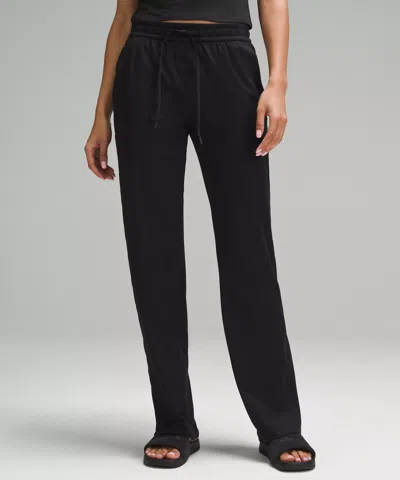 Lululemon Soft Jersey Straight-leg Mid-rise Pants Regular In Black