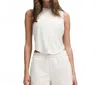 Lululemon Soft-knit Crewneck Cropped Tank In Bone In White