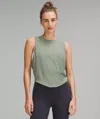 Lululemon Soft-knit Crewneck Cropped Tank Top In Green