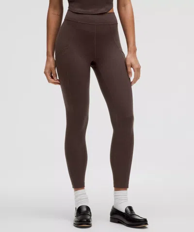 Lululemon Softy Suedey High-rise Leggings 25" In Brown