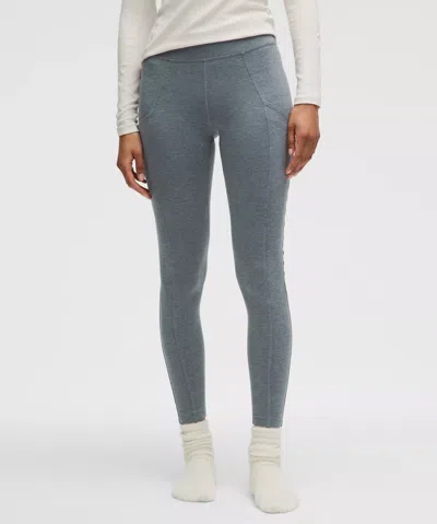 Lululemon Softy Suedey High-rise Leggings 28" In Blue